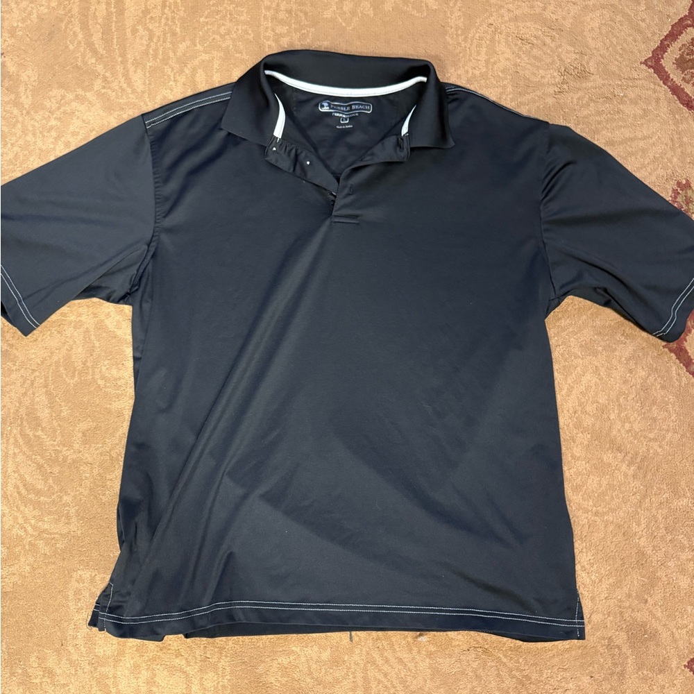 Pebble Beach Black Polo Shirt